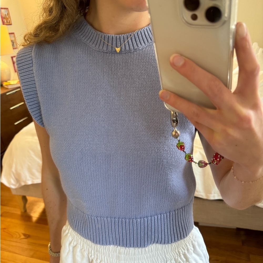 Wilfred Alps Sweater Vest Soft Iris Size Small